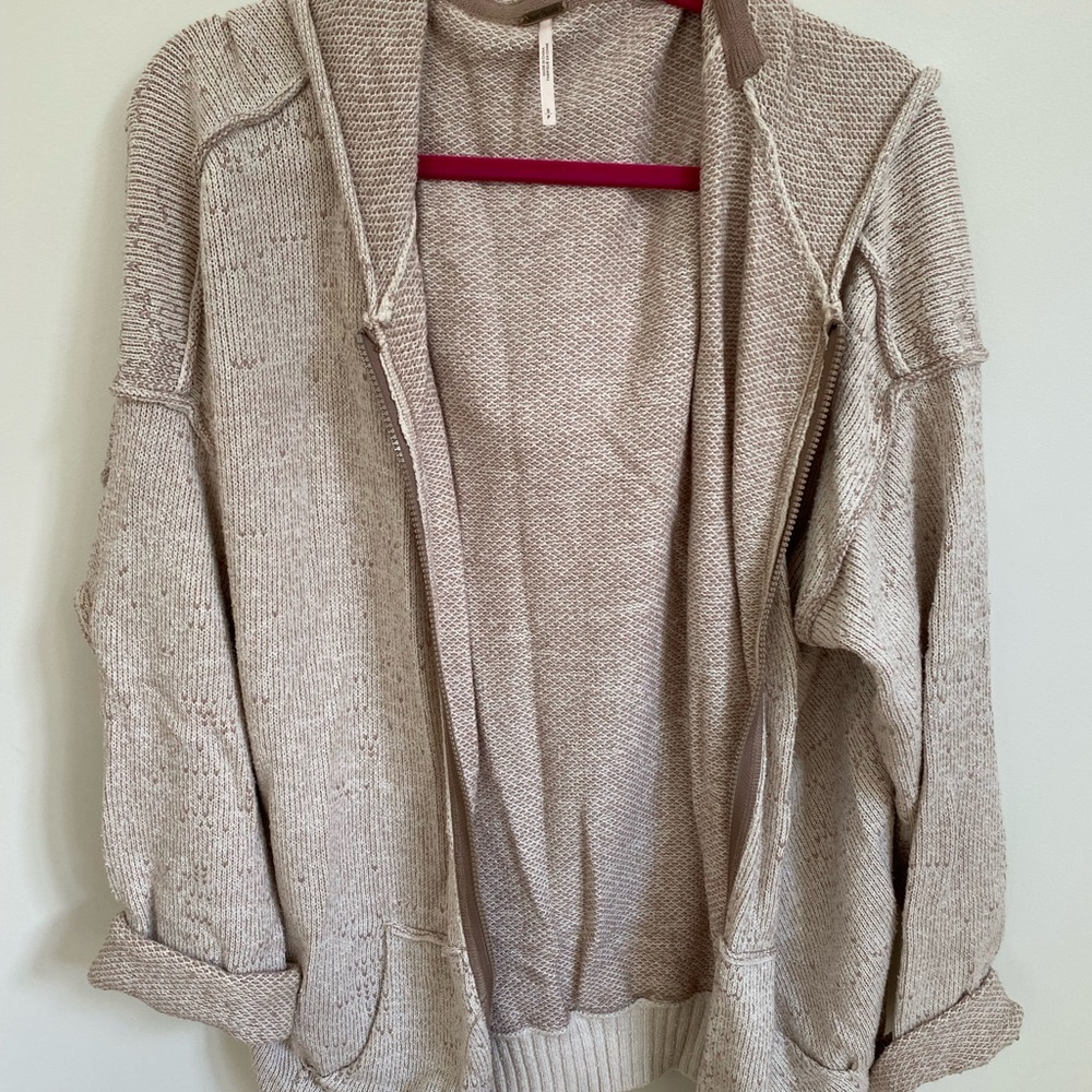Tan winter coat sweater